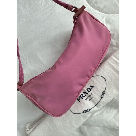 PRADA Y2K Pink Mini Shoulder Bag W/dust Bag - Picture 8 of 16